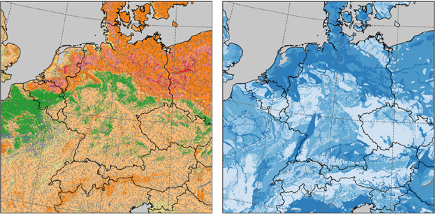 Land surface and pesticide transport modelling
